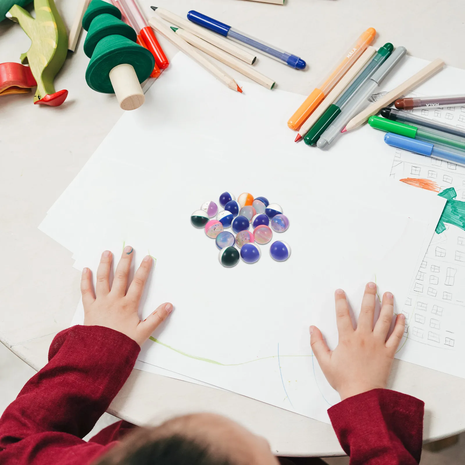 

Набор из 20 эластичных мячей для детей: портативный игровой набор для веселых вечеринок, наполнитель для подарочных пакетов, игра для торговых автоматов, для занятий в помещении