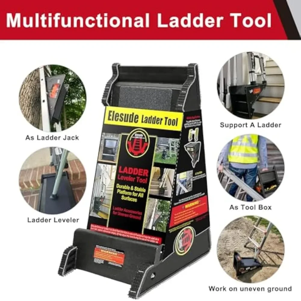 Ladder Stabilizer, Stair with Storage, Leveling Tool,Jacks,Easy to Use