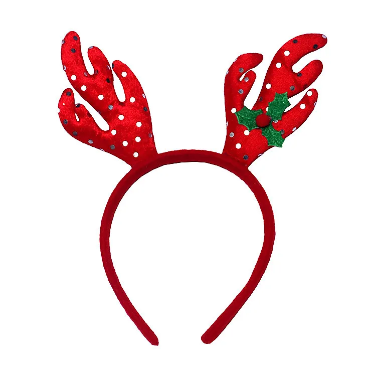6/12Pcs Different Holiday Christmas Headbands Christmas Themed Plastic Headbands with Santa Claus Snowman Reindeer Antlers Party