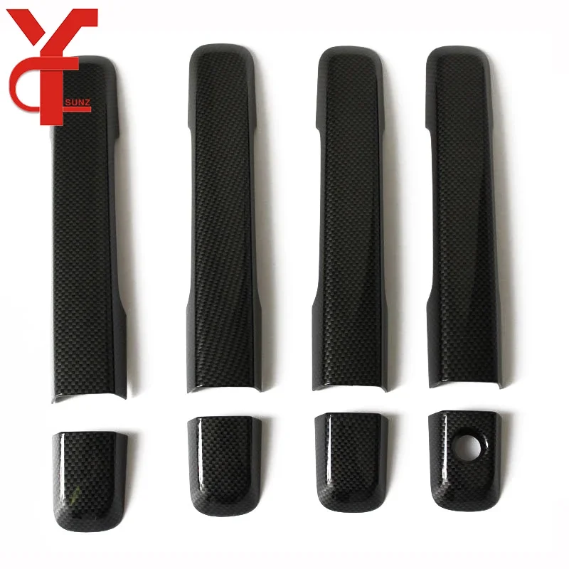 ABS Car Door Handle Cover Strip Trim Carbon Fiber For Isuzu d-max 2012 2013 2014 2015 2016-2019 Ycsunz Car Styling Accessories