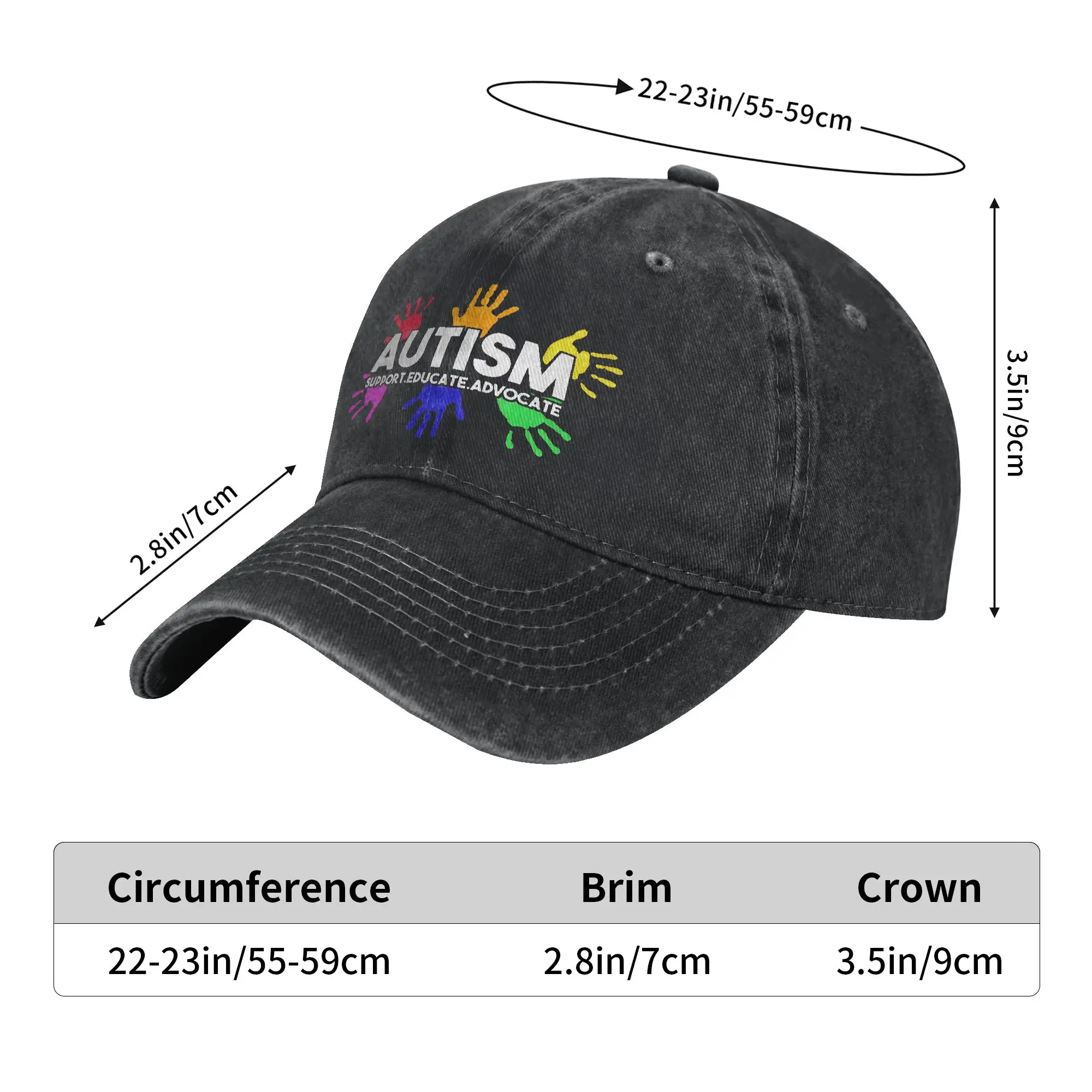 Unisex Autism Awareness Respect Love Support  Cap Accessories Baseball Caps Fashion  Trucker Hat Adjustable