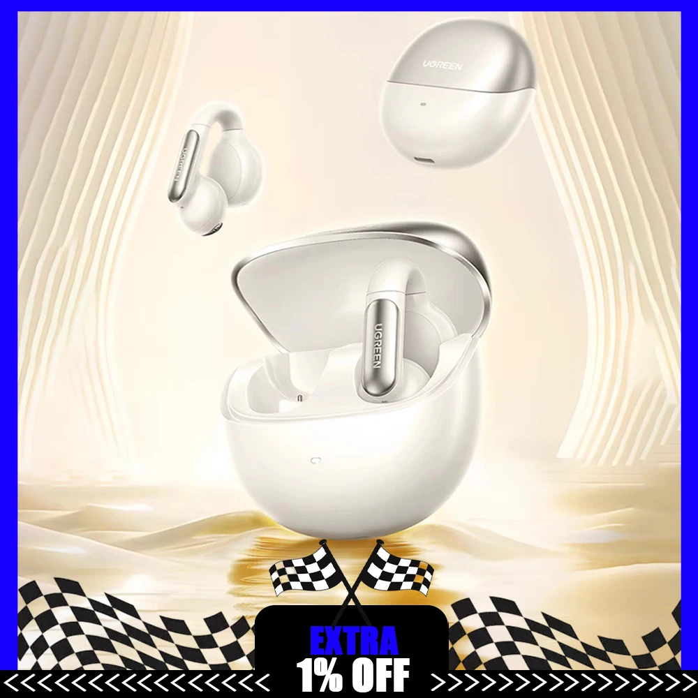 

Ugreen Hitune S5 Tws Открытый зажим для ушей Беспроводные наушники Bluetooth Спортивные наушники Наушники-вкладыши с микрофоном и ушными крючками