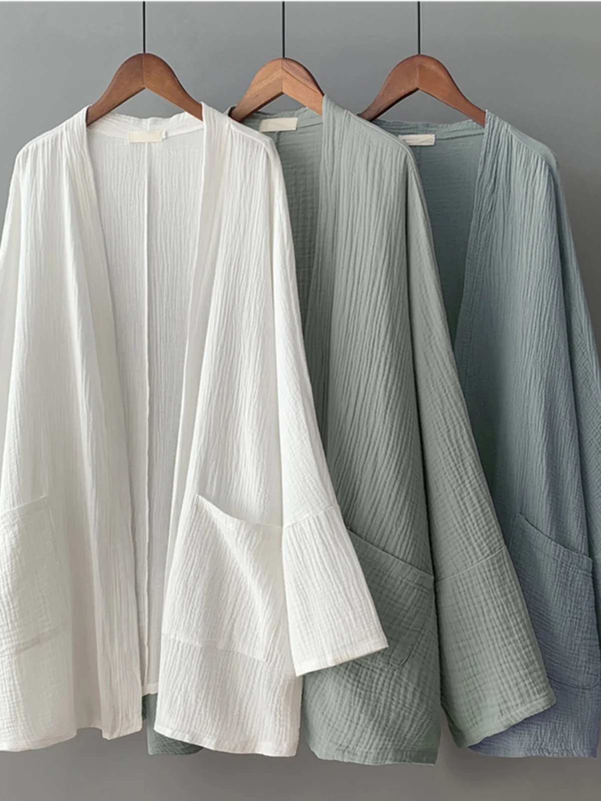 Loose Women's Cotton Linen Open Cardigan Jaet Early Autumn New Chinese Sle Cool Sensation Outerwear Zen Clothes Top