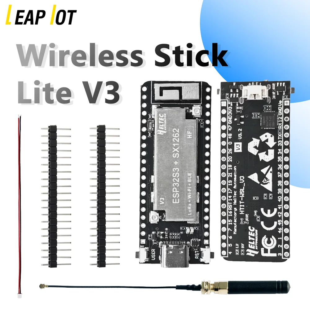 

LoRa Heltec Wireless Stick Lite V3 with ESP32+SX1262 Chip Type-C USB Dev-board Kit Integrated WiFi LoRa Bluetooth for Meshtastic