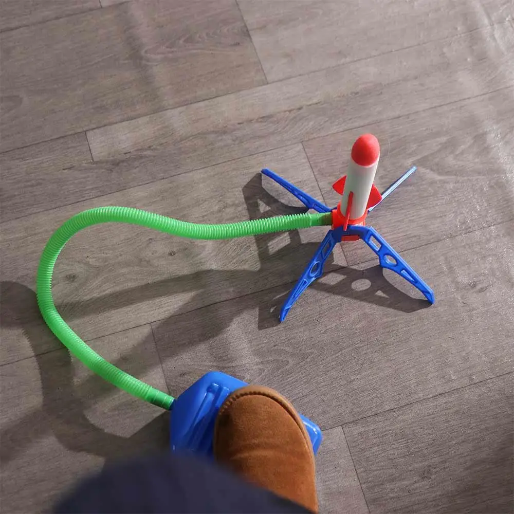 Sport enfant jeu ensemble lanceur éjection volant Flash lancement fusée petites fusées pied-de-bas fusée jouets pied transmetteur