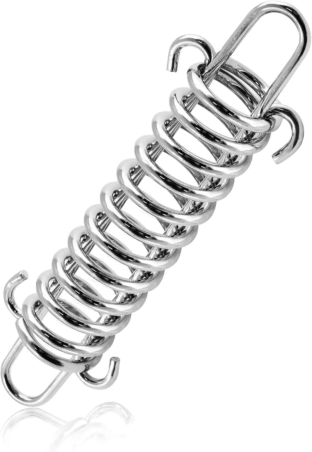 2Pcs Outdoor Porch Swing Springs,160 Lb Capacity Hanging Springs for Chairs Hammock Yoga, Light Duty Chrome Plated Swing Spring,