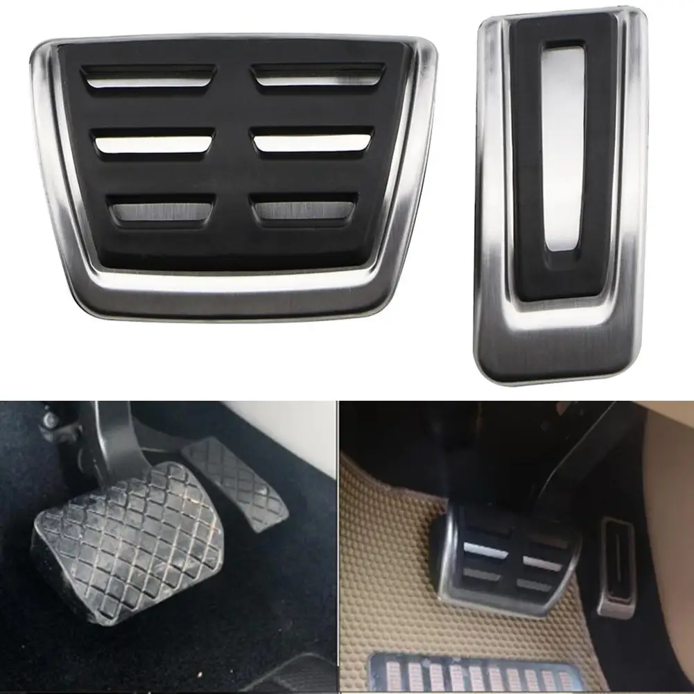 15*10*5 Stainless Steel Pedal Set Easy Installation High-grade Stainless Steel Improved Grip Car Interior Upgrade