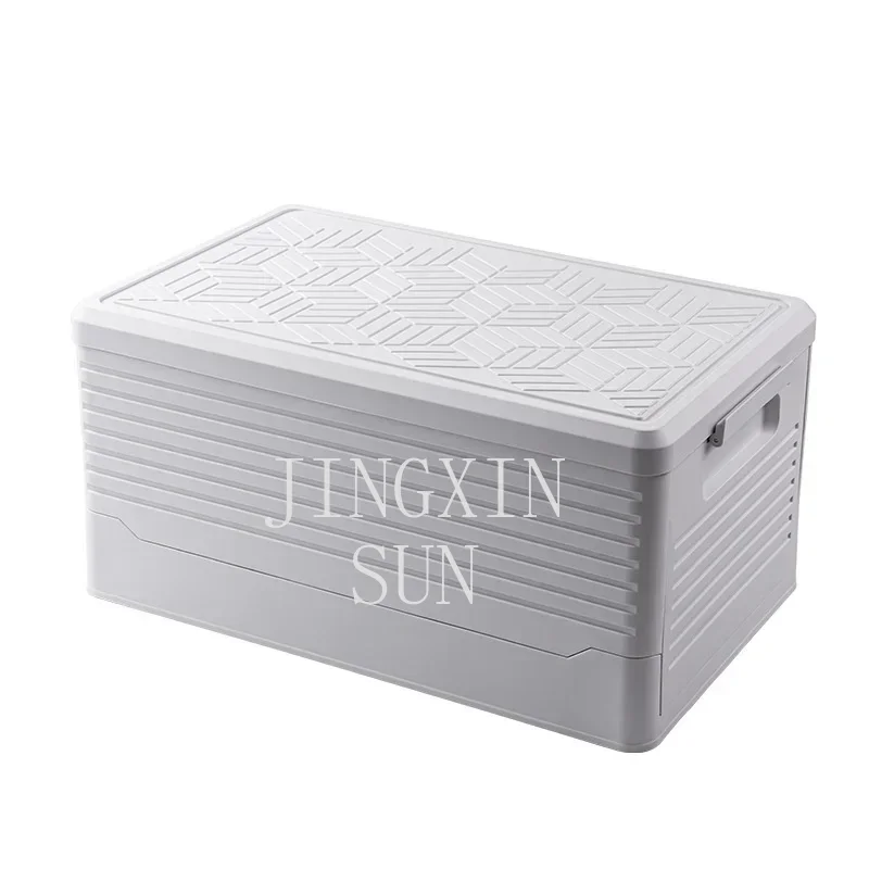 Modern Simple Storage Boxes with Dust Cover Toy Basket Folding Design-Stable Organizer for Cosmetics and Toys