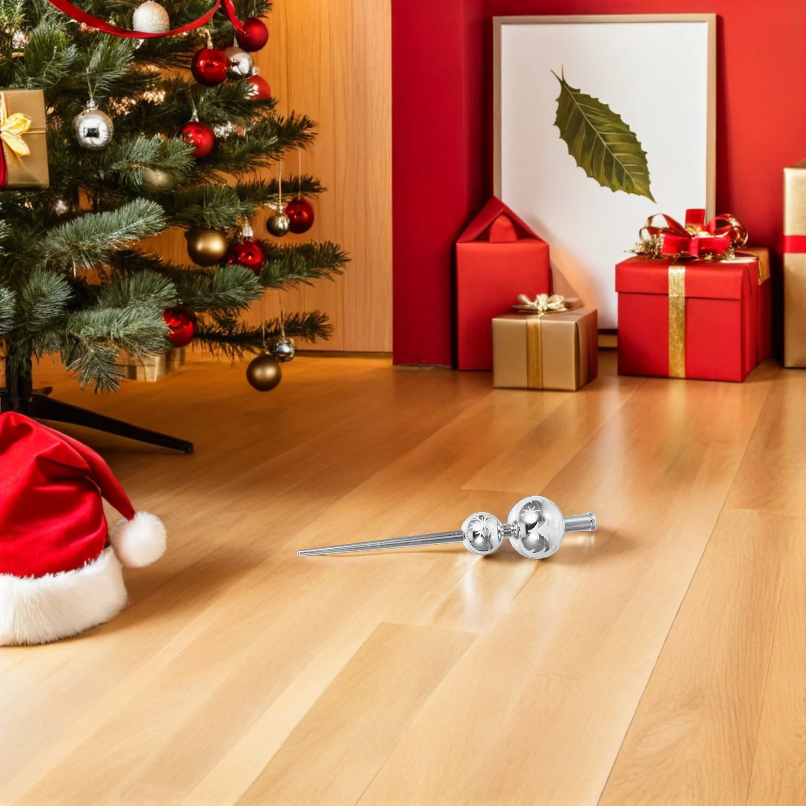 

3 Pcs Christmas Spherical Decorations Tree Ball Toppers Treetop Festive Ornaments Globe Shaped