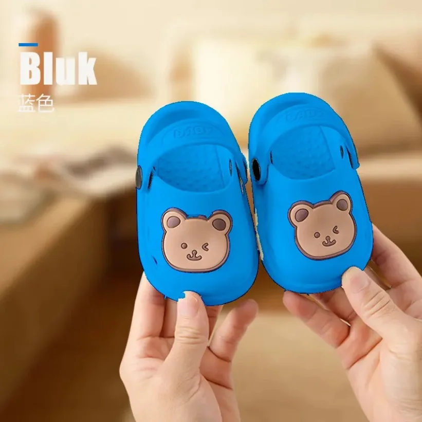 Children Beach Shoes Flat Sandals Garden Slippers Anti-slip Kids Hole Shoes Clog Toddler Slides for Boys and Girls