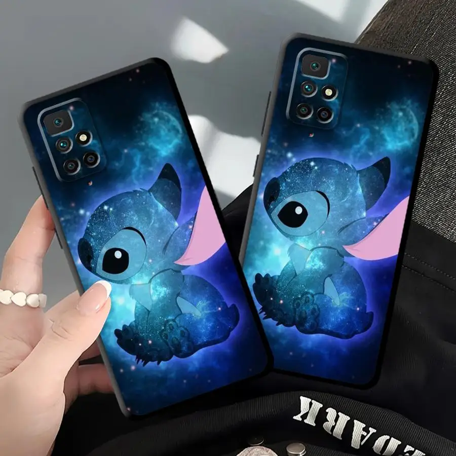 حافظة لهاتف Xiaomi Redmi Note 11 10 14 Pro 9S 13 12 12S 9 8 12C A1 Plus 7 Poco X3 NFC غطاء هاتف ناعم أسود ليلو ستيتش كارتون #3