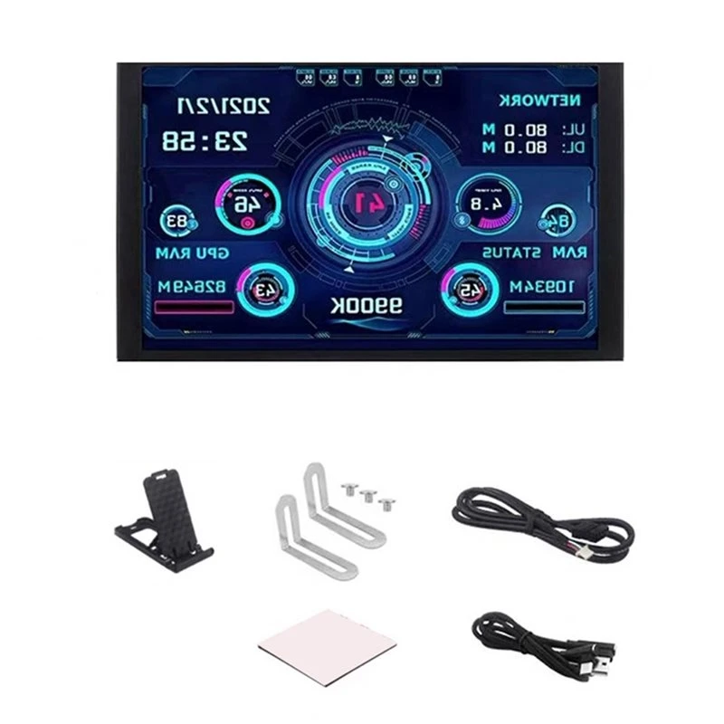 Turing 5.2Inch IPS Type-C Smart Display Case With USB Interface For CPU For GPU RAM Monitoring Secondary Monitor B