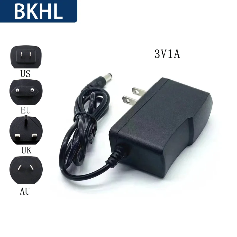 

(1pcs/lot)3V1A power adapter 3v1A charger radio LED power adapter suitable for EU/US/AU/UK