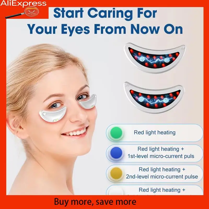 Dispositivo portátil EMS para el cuidado de los ojos A67Z para reducción de círculos oscuros y bolsas con tecnología de luz roja, almohadillas para rejuvenecimiento de los ojos