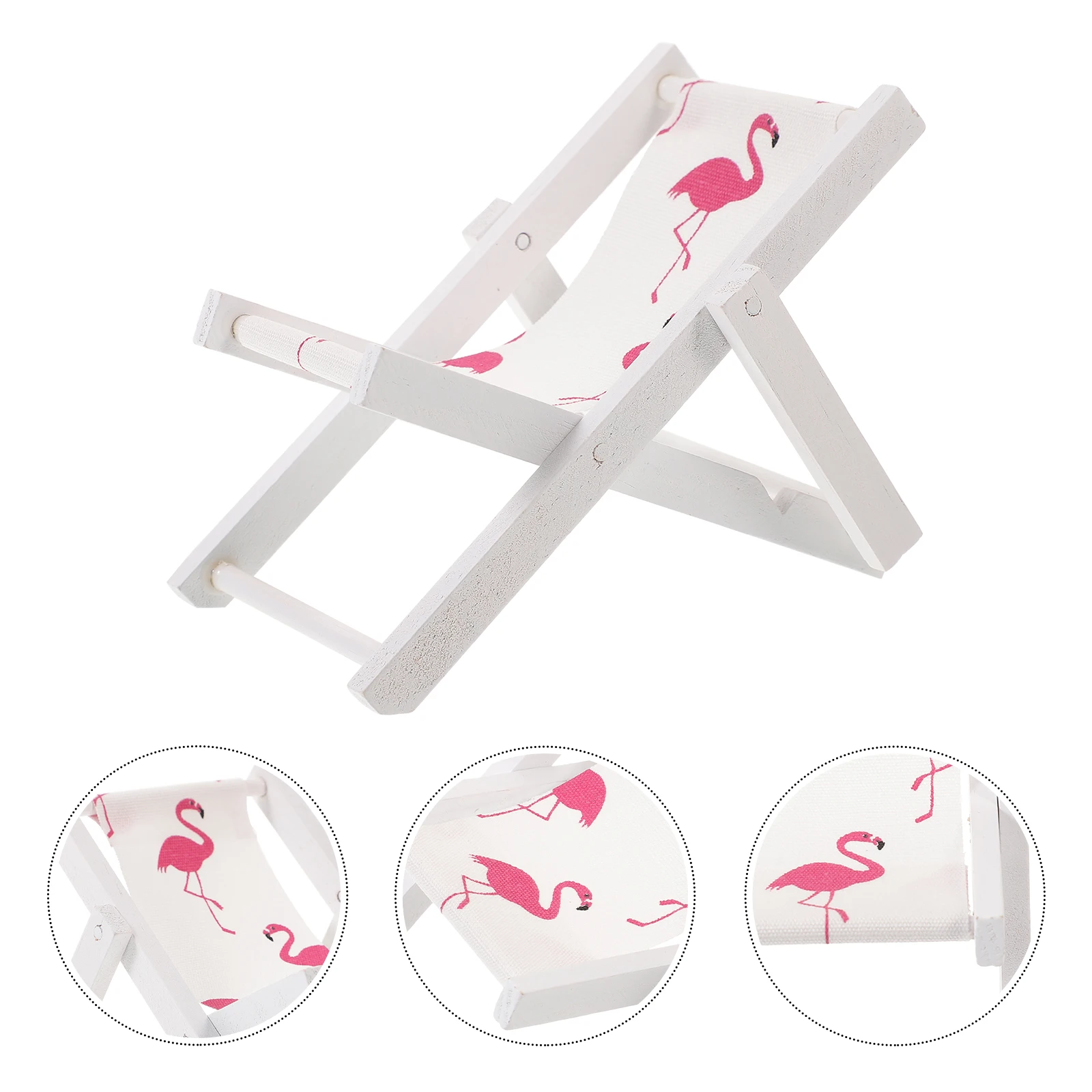 

Beach Chair Decoration Mini Chairs Ornaments Wood Nautical Coastal Decorate Miniature Model Theme Travel