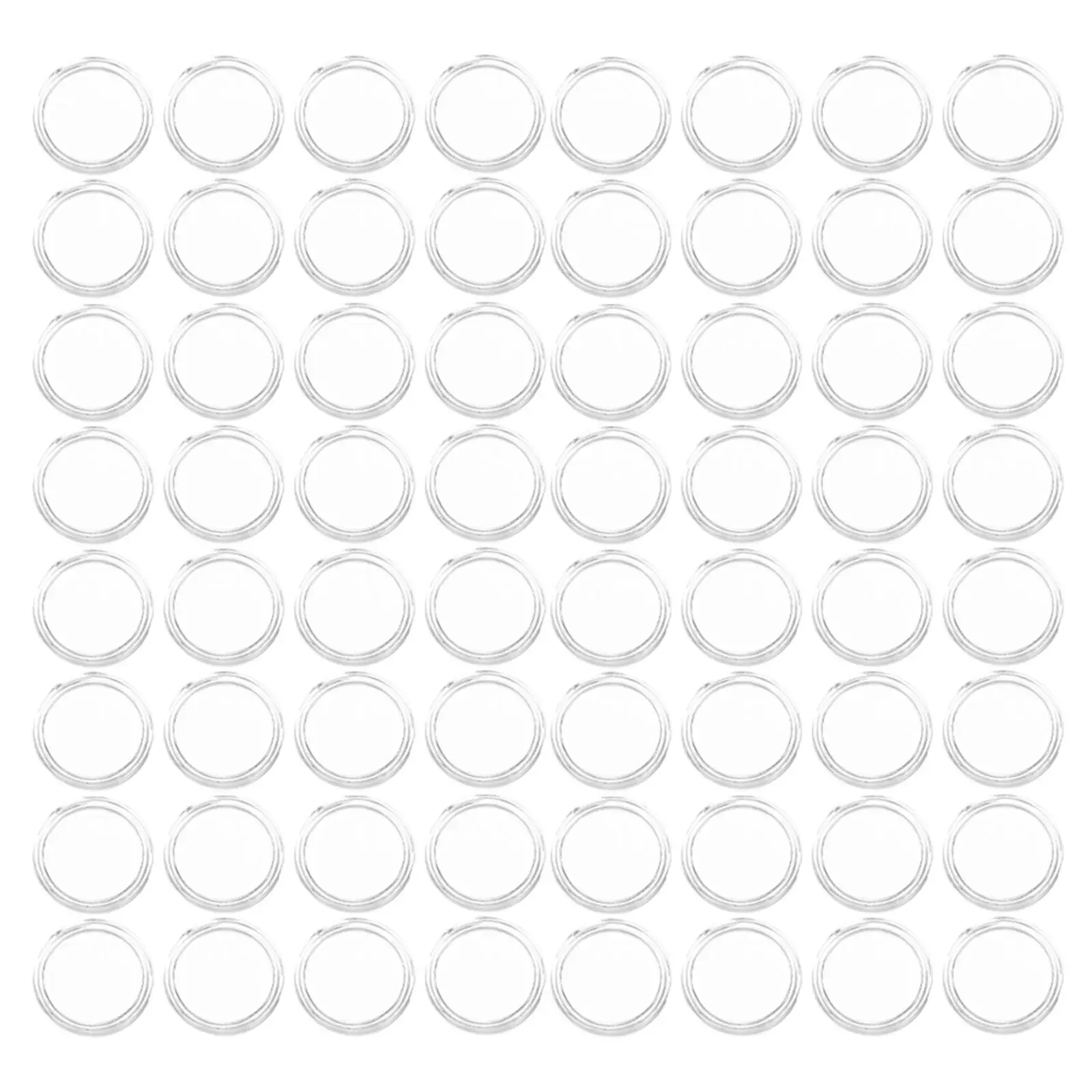 100Pcs Clear Round Acrylic Coin Capsules 1.2'' Lightweight Portable Coin Organizer with Lid for Coins Exhibition and
