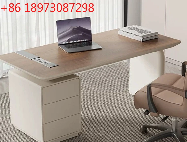 

Light luxury minimalist desk solid wood office computer desk writing desk combination boss table bedroom simple and modern