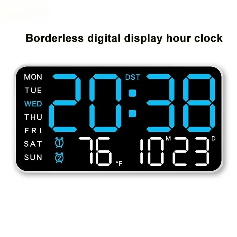 

Светодиодные цифровые настенные часы Youpin с отображением температуры, даты, дня недели, будильником, регулировкой яркости, для декора дома, инструмент для дома