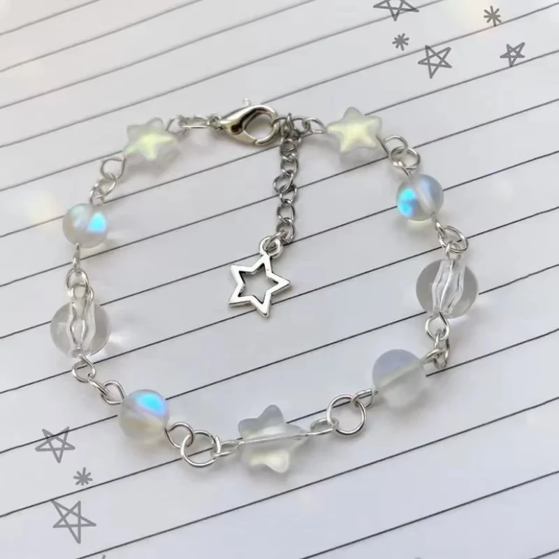 Handmade No. 8 ball star beaded dice bracelet coquettish y2k gothic bracelet