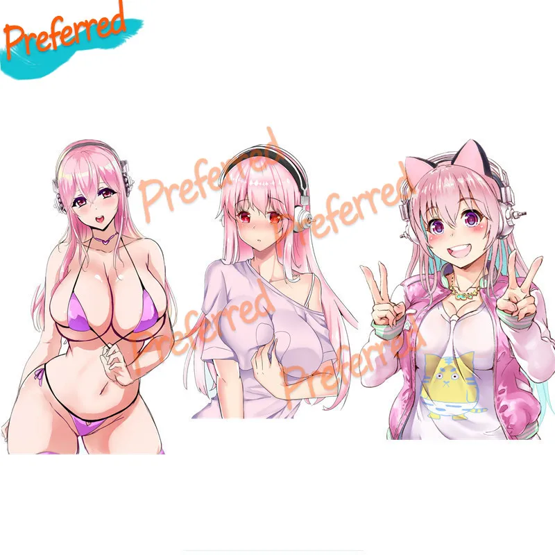 High Quality Super Sonico Nitroplus Decal Motocross Racing Laptop Helmet Trunk Wall Vinyl Car Sticker Die Cutting