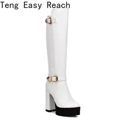 Women's High Boots 34-39 Gothic Shoes Zapatos De Mujer Shoes for Women White Boots High Heels 2024 Botas De Mujer Platform Boots