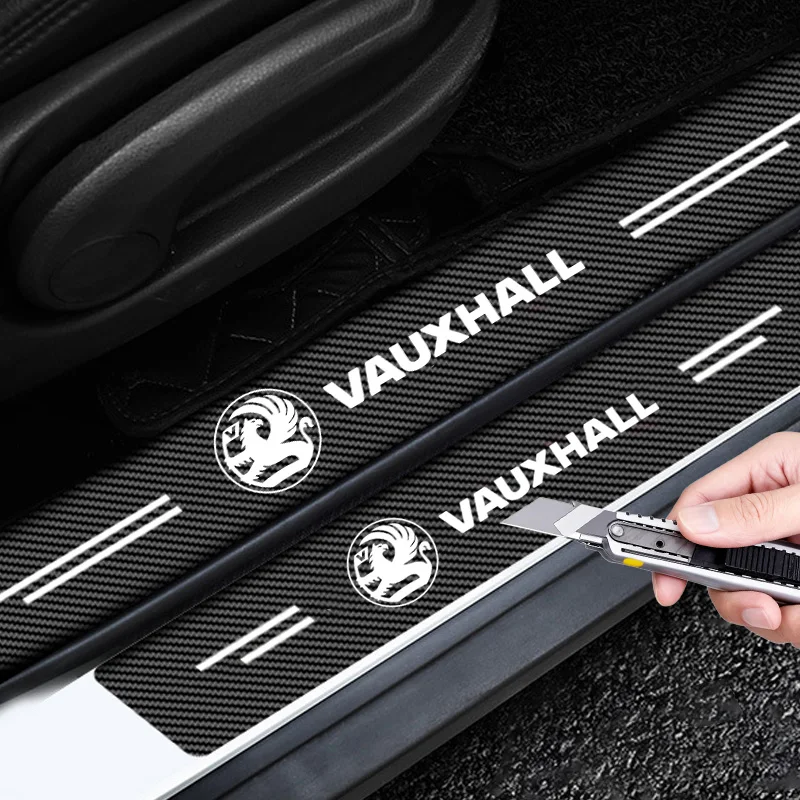 

New Car Door Sill Plate Protector Stickers For Vauxhall Opel Corsa D Astra G GTC J H Vectra Zafira Meriva Junior car Accessories