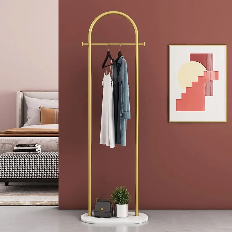 

Gold Clothing Rack Stand Boutique Storag Shelf Luggag Metal Rack Wardrob Kitchen Design Hanger Perchero Furniture For Home