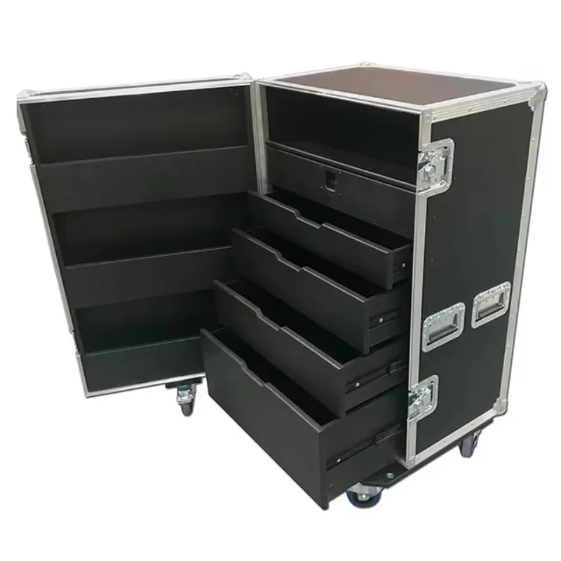 5 drawer backing tool flight box with storage compartment