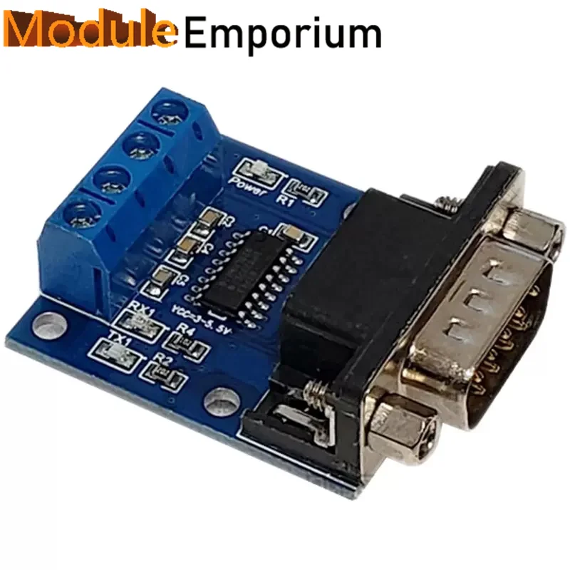 2pcs TTL to RS232 module RS232 to TTL Male/Female DB9 Serial port module terminal level to TTL