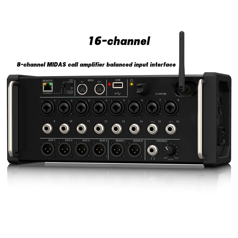 Paulkitson Mixer XR16 Digital Mixing Console 16-Channel Sound Mixer Audio Console Mixer Sound System