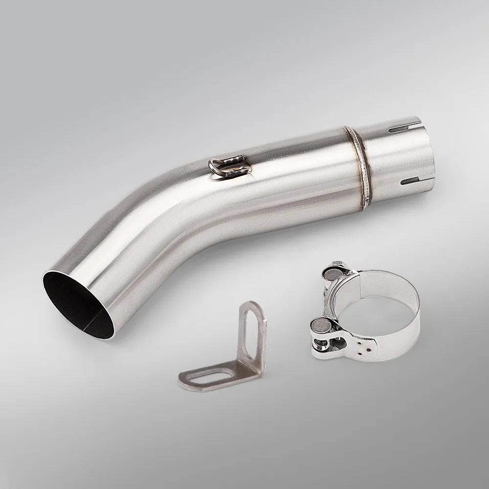 For GSX-S1000 1000 GT GSXS1000 GSXS1000F 2015- 2021 Middle Link Pipe 51MM Motorcycle Exhaust Escape view 5