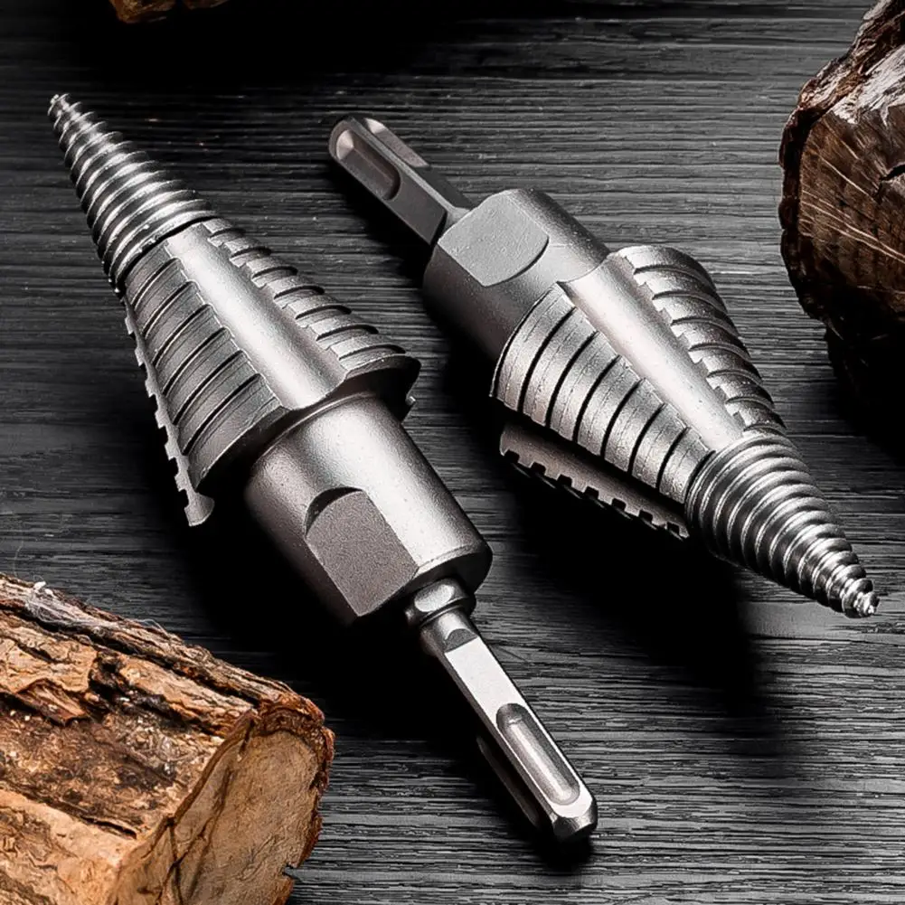 110mm Heavy Duty Wood Splitter Drill Bit U-Shaped Anti-Slip Thread Log Splitter Compatible with Hand Electric Drill