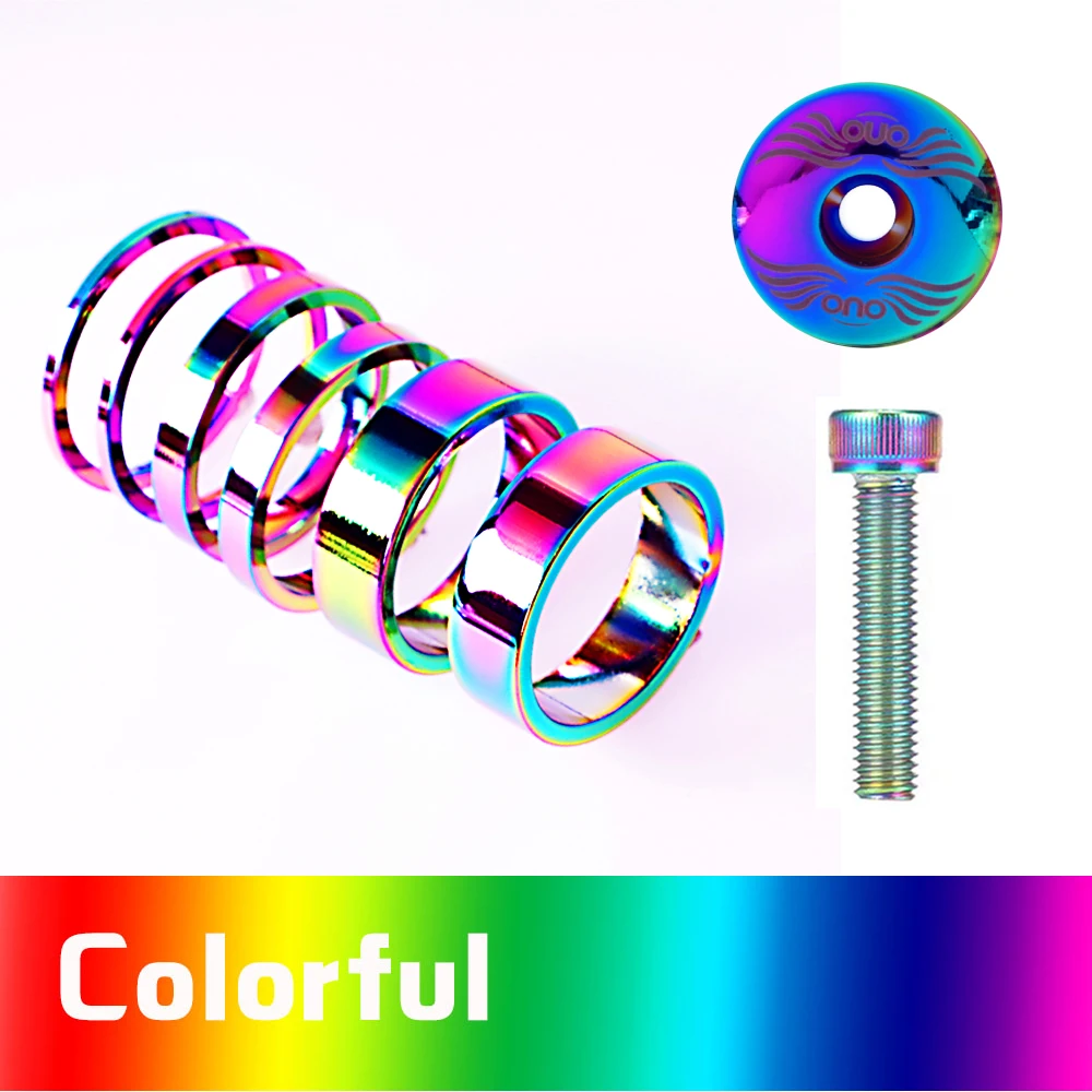 OUO طقم أغطية سماعة الرأس باستخدام الحاسب الآلي ، غطاء رأس مع الترباس ، دراجة الجذعية ، حلقات فاصل ، 1 1/8 أنبوب شوكة ، 28.6 مللي متر