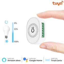 Tuya DIY Mini WiFi Smart LED Dimmer Switch Light Module SmartLife App telecomando 220V lampada da parete On Off per Alexa Google Home