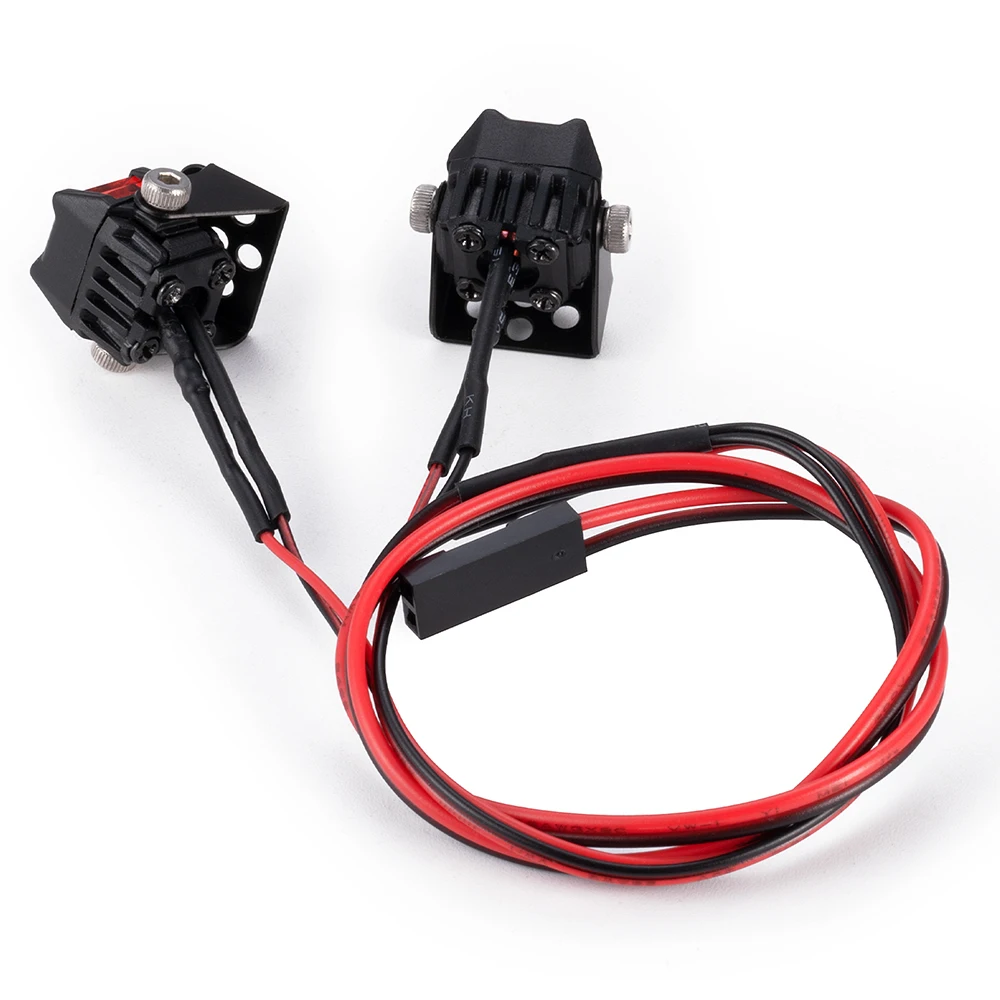 AXSPEED RC Car Orange/Red/White LED Spotlight 12mm Square lamp For Axial SCX10 TRX4 1/10 Light DIY Parts