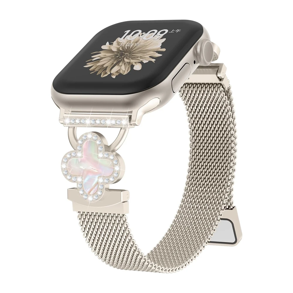 حزام الماس لساعة أبل 42 مللي متر 44 مللي متر 46 مللي متر 45 مللي متر 49 مللي متر 40 41 المعادن ميلانيز كوريا سوار سلسلة 10 9 8 7 6 5 4 SE Ultra #2