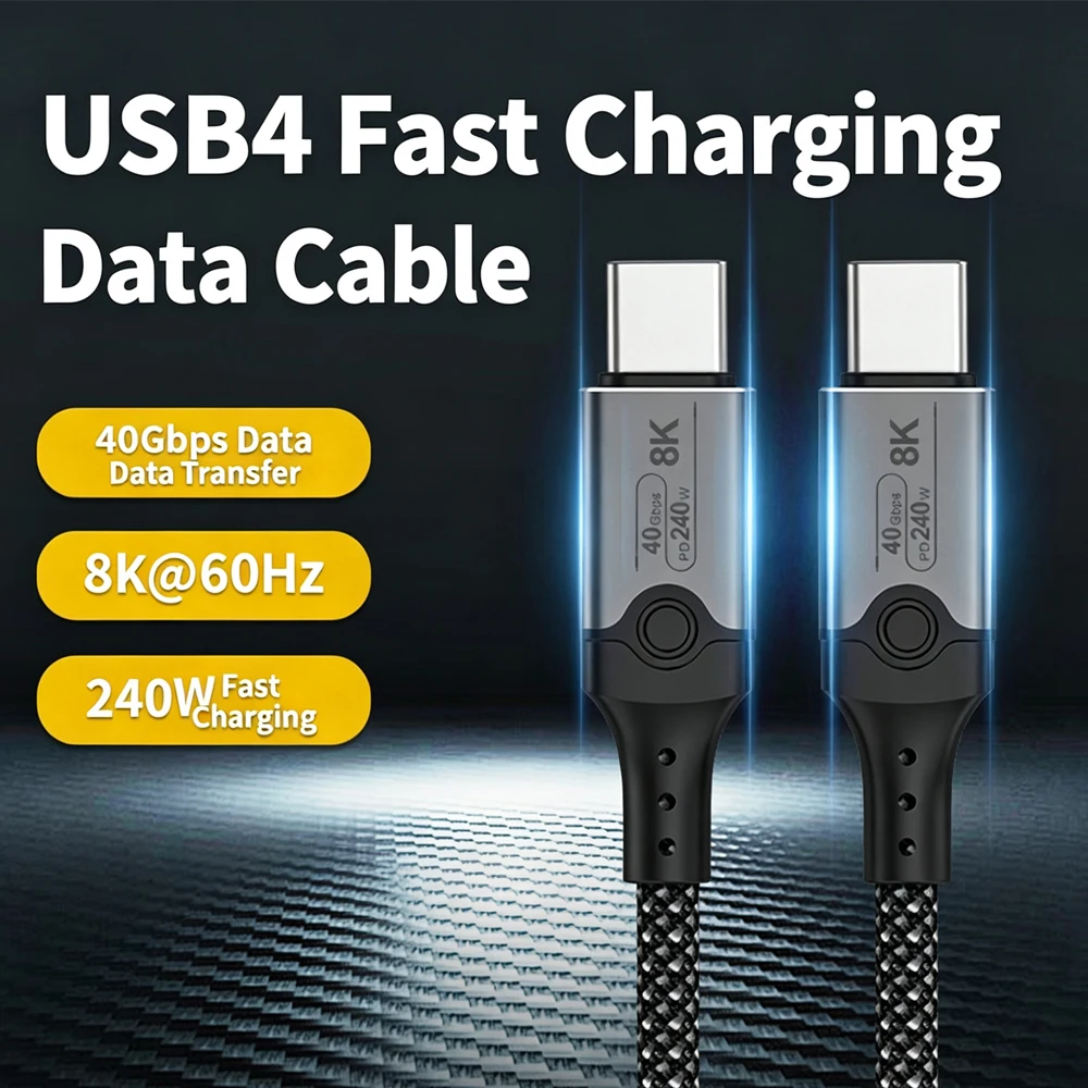 DOONJIEY 2 IN 1 USB5.0 Cable TYPE C TO HDMI-compatible Cable TYPE C to HDMI 16K/60Hz 8K/120Hz for MacBook Pro iMac iPad Pro