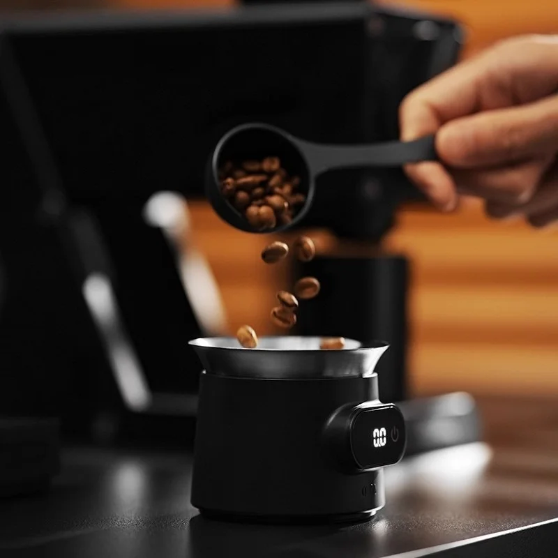 JUSTINLAU Espresso Coffee Scale with Measuring Cup High Precision Dual-Range Weighing Beans Scale for Solids/Liquids Coffee Tool