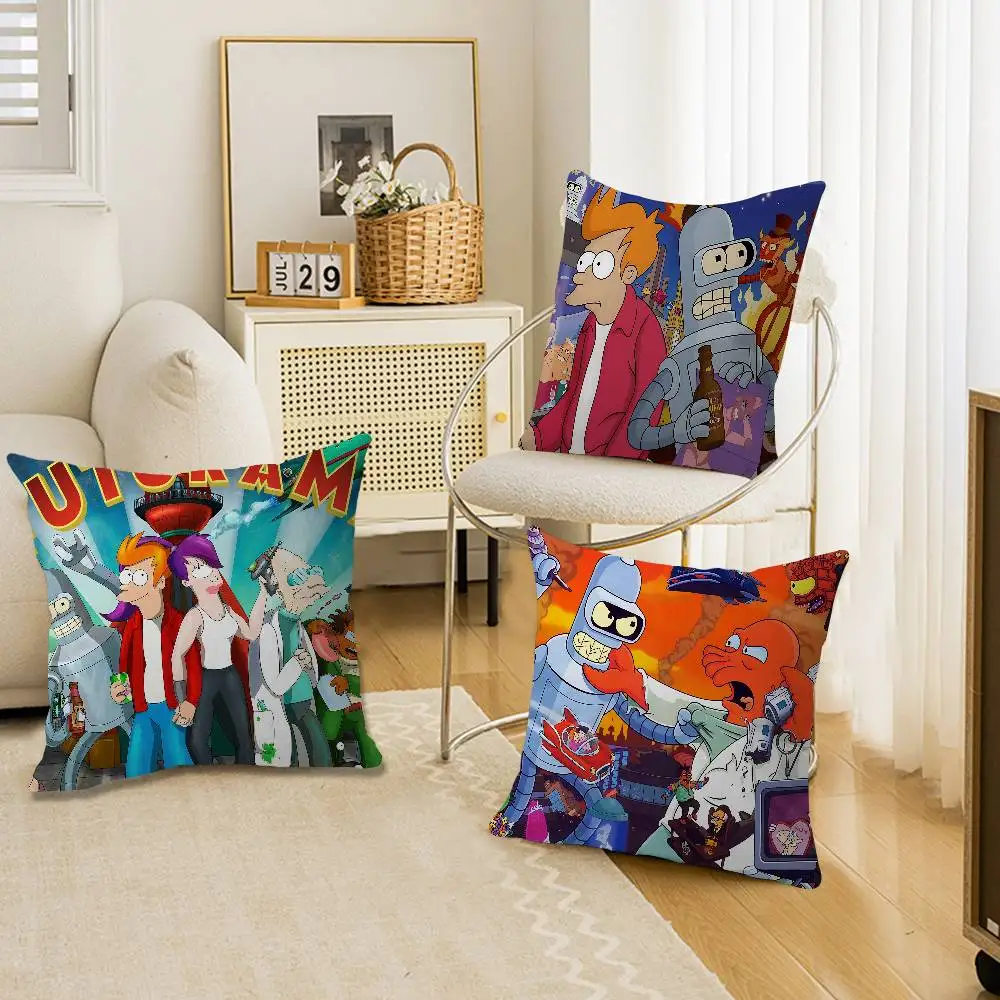 

Animation F-Futurama Cushion Cover Inches Farmhouse Decor Home Throw Pillow Covers for Couch Decorations