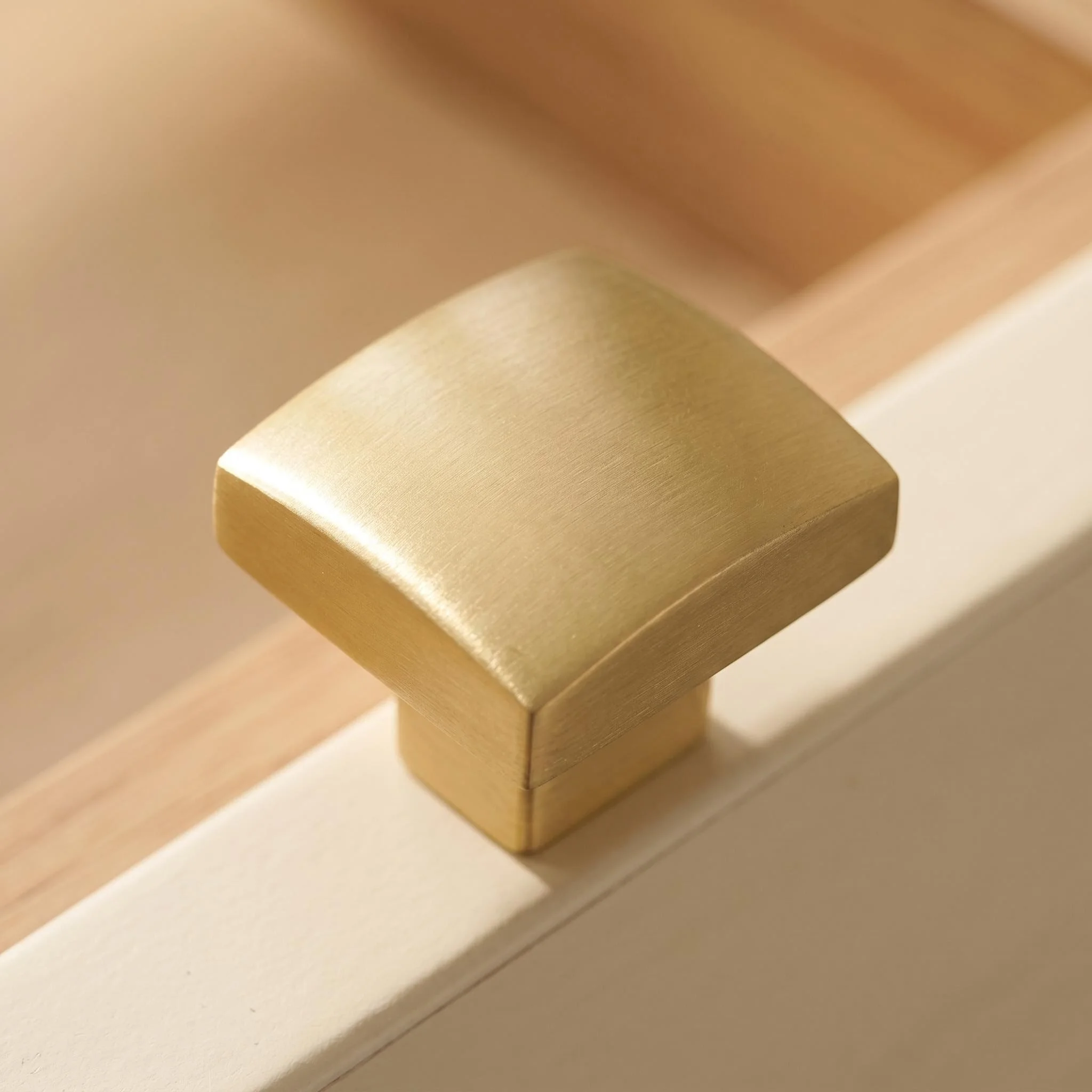 Solid brushed brass cabinet drawer handle, bedroom wardrobe vanity handle, luxury furniture handle