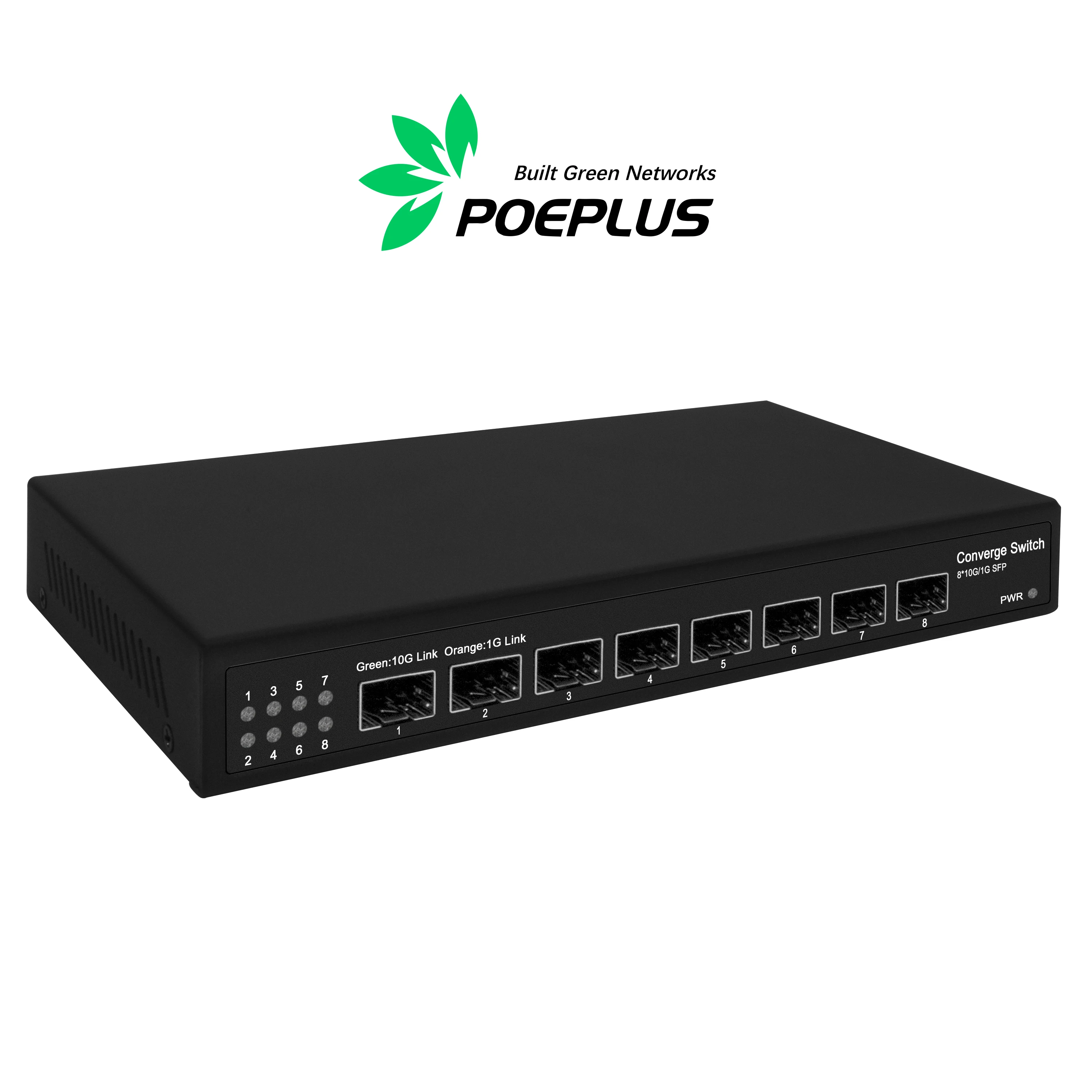 All  10Gbe SFP 8 port smart managed fiber switch