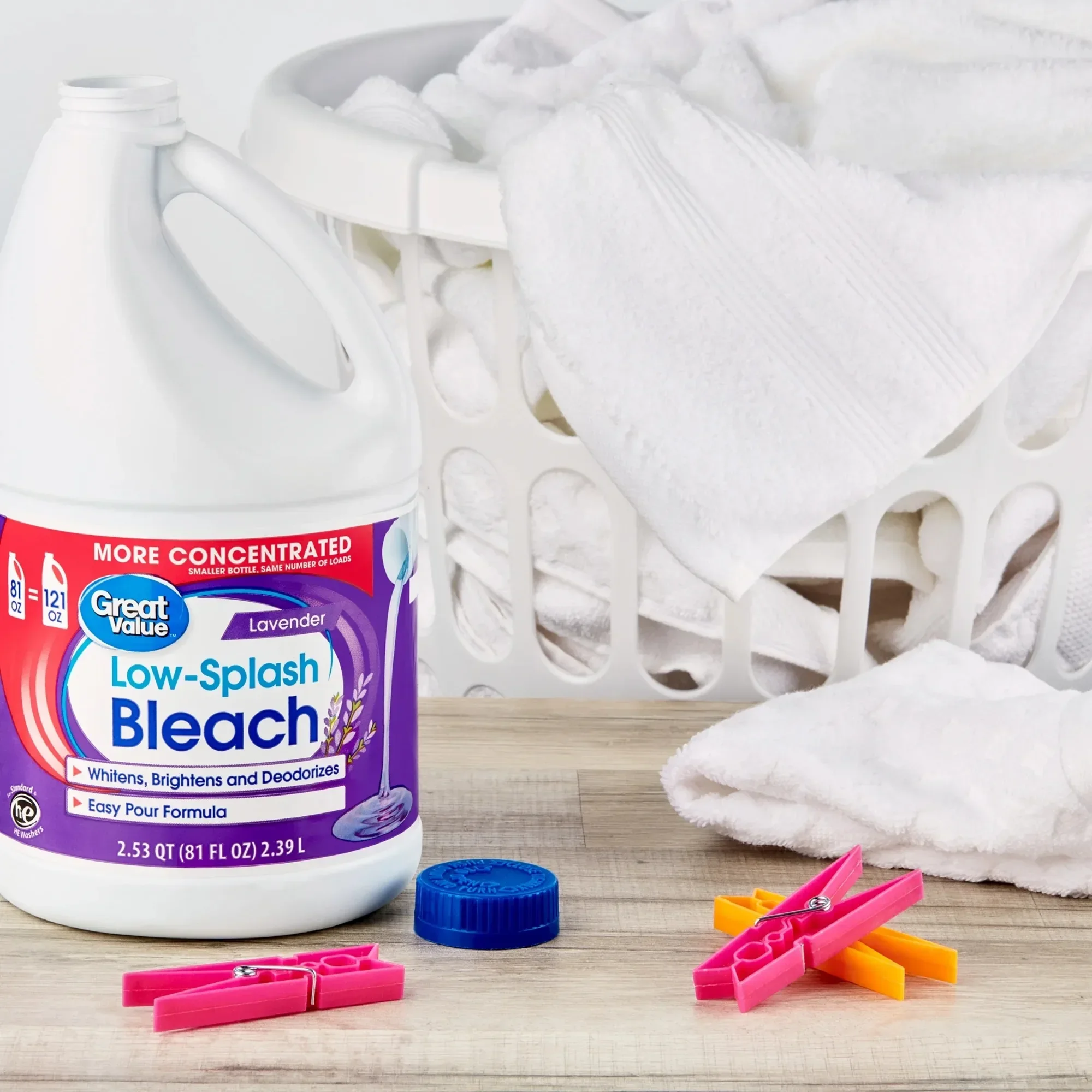 

(3 pack) Low-Splash Bleach, Lavender, 81 fl oz