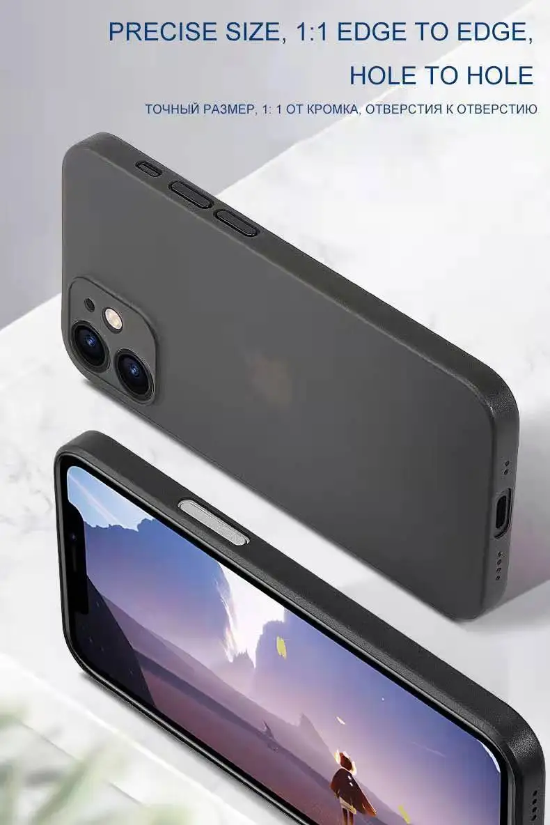 0.2MM Ultra Thin Case For iphone 13 14 15 Pro Max 12 Mini 11 X XR XS Max Cover For iphone SE 2020 2022 7 6 8 Plus Hard PC Case