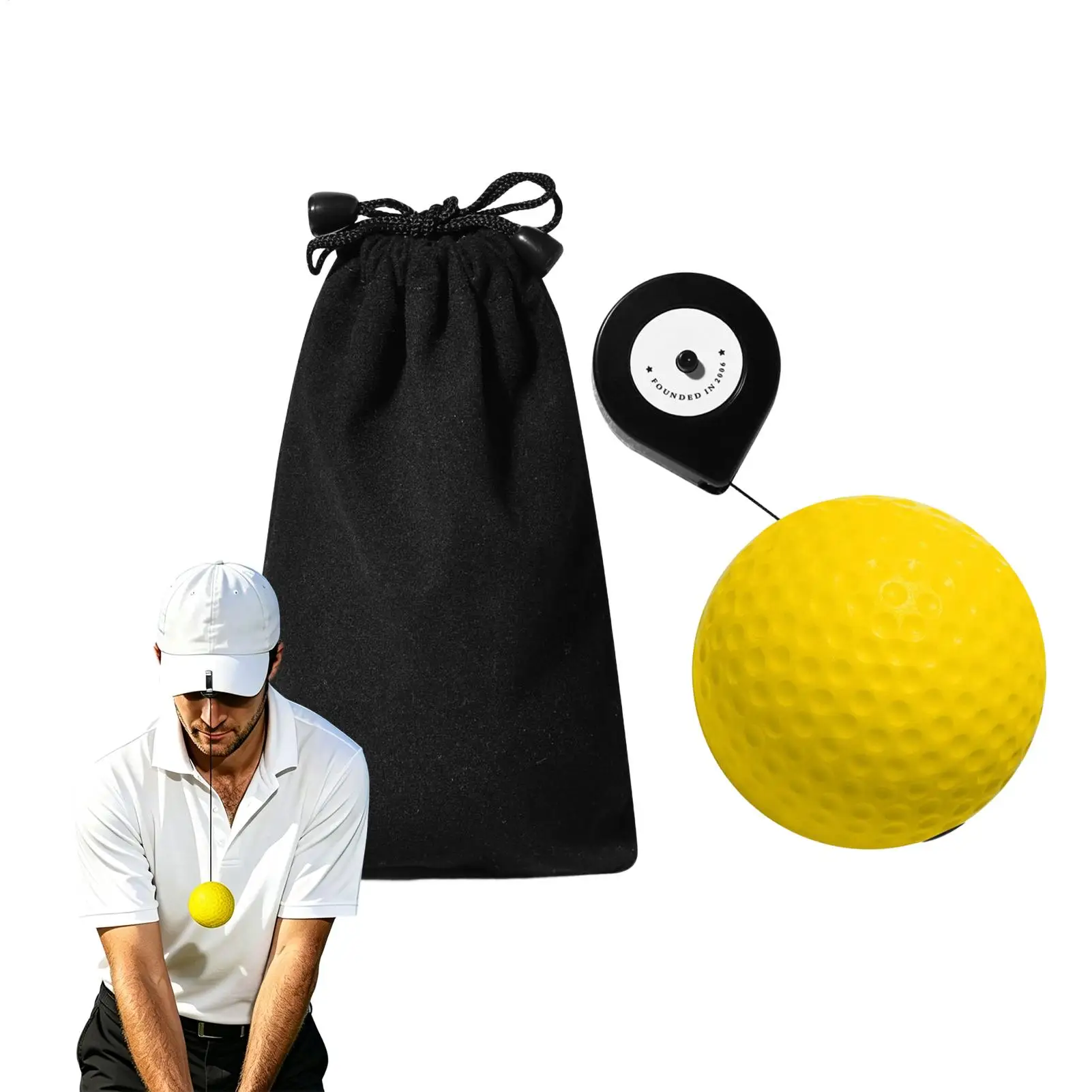 Golf Connection Ball Training Aid Stability Consistency Practice Equipment Swing Training Ball for Driving Range Course Backyard