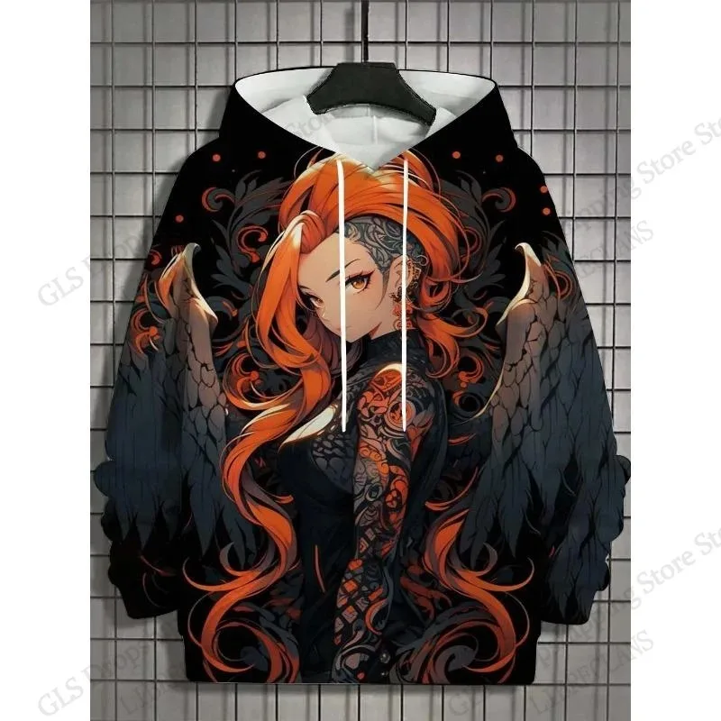 

2025 Hoodie Bad Girl Tattoo Sexy Beautiful Pattern 3D Printed Men's and Women's Fashion Sportswear Coat Hip Hop