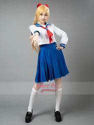 Anime Crystal Sailor Venus Minako Aino Cosplay Costume School Uniform Suit mp003719