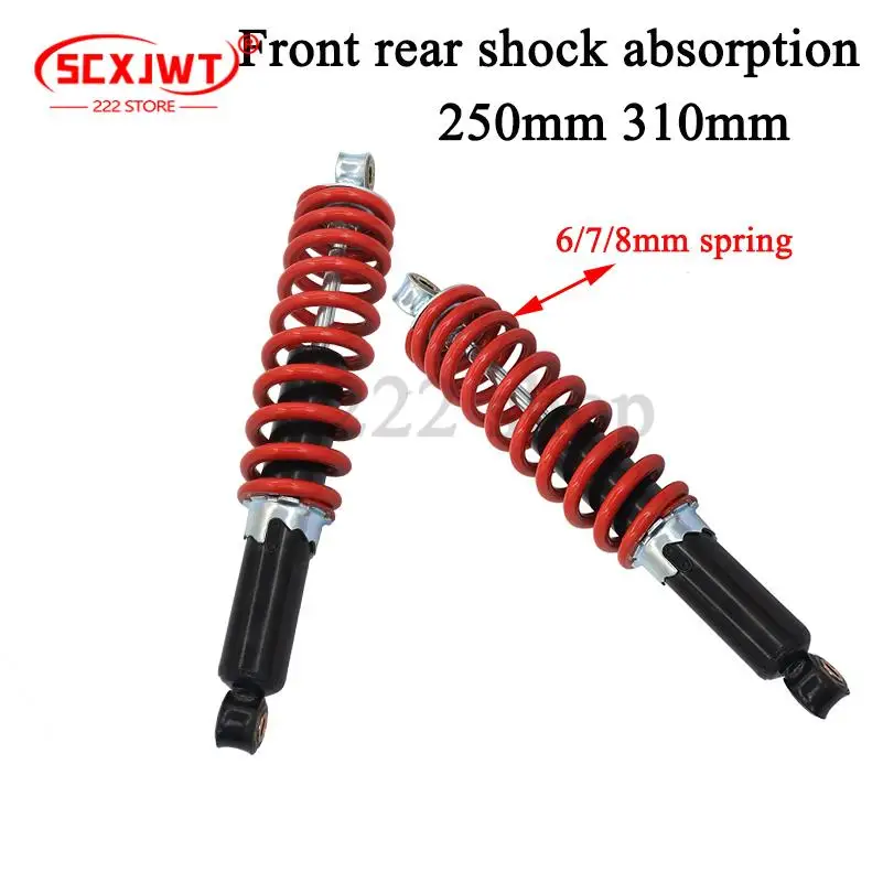 

6/7/8 мм пружина 250 мм 310 мм передний задний амортизатор для мотоцикла 50cc-125cc грязевой питбайк ATV Go Kart
