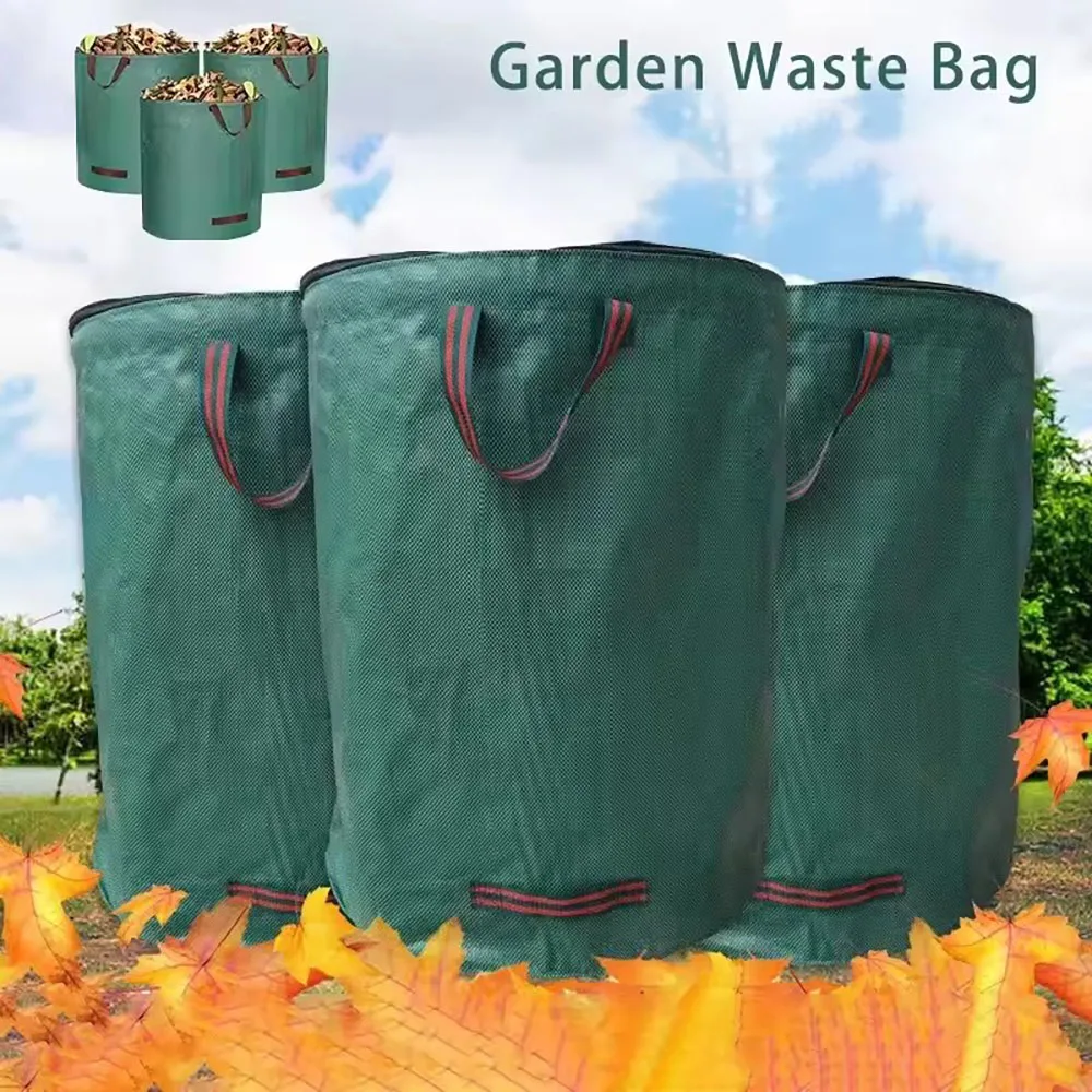 Garden Waste Bag Large Capacity Garden Bag Reusable Waterproof Leaf Sack Weed Trash Can Container for Yard Leaf Storage Bag