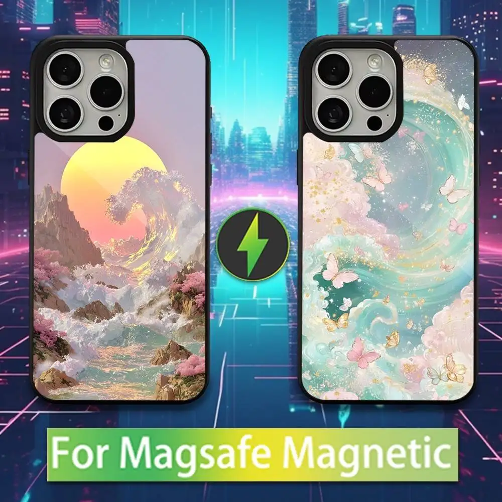 

Dreamy Landscape Art Phone Case For iPhone 16,15,17,14,13,12,11,Pro,Max,Plus,Mini,Magsafe,Magnetic Wireless Charging Case