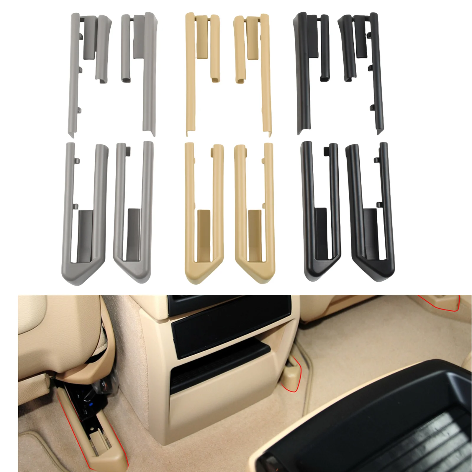 1 Piece of  Car Interior Seat Sliding Track Rail Trim Cover For BMW X5 E70 2007-2013 X6 E71 E72 2008-2014